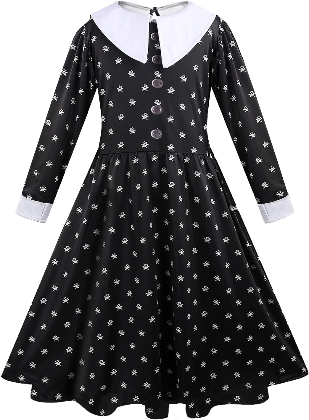 Wednesdays Addams Costume Dress Girls Addams Fancy Outfit for Kids Bla Discoball-Acecharming Wednesdays Addams Costume Dress Girls Addams Fancy Outfit for Kids Bla Discoball-Acecharming