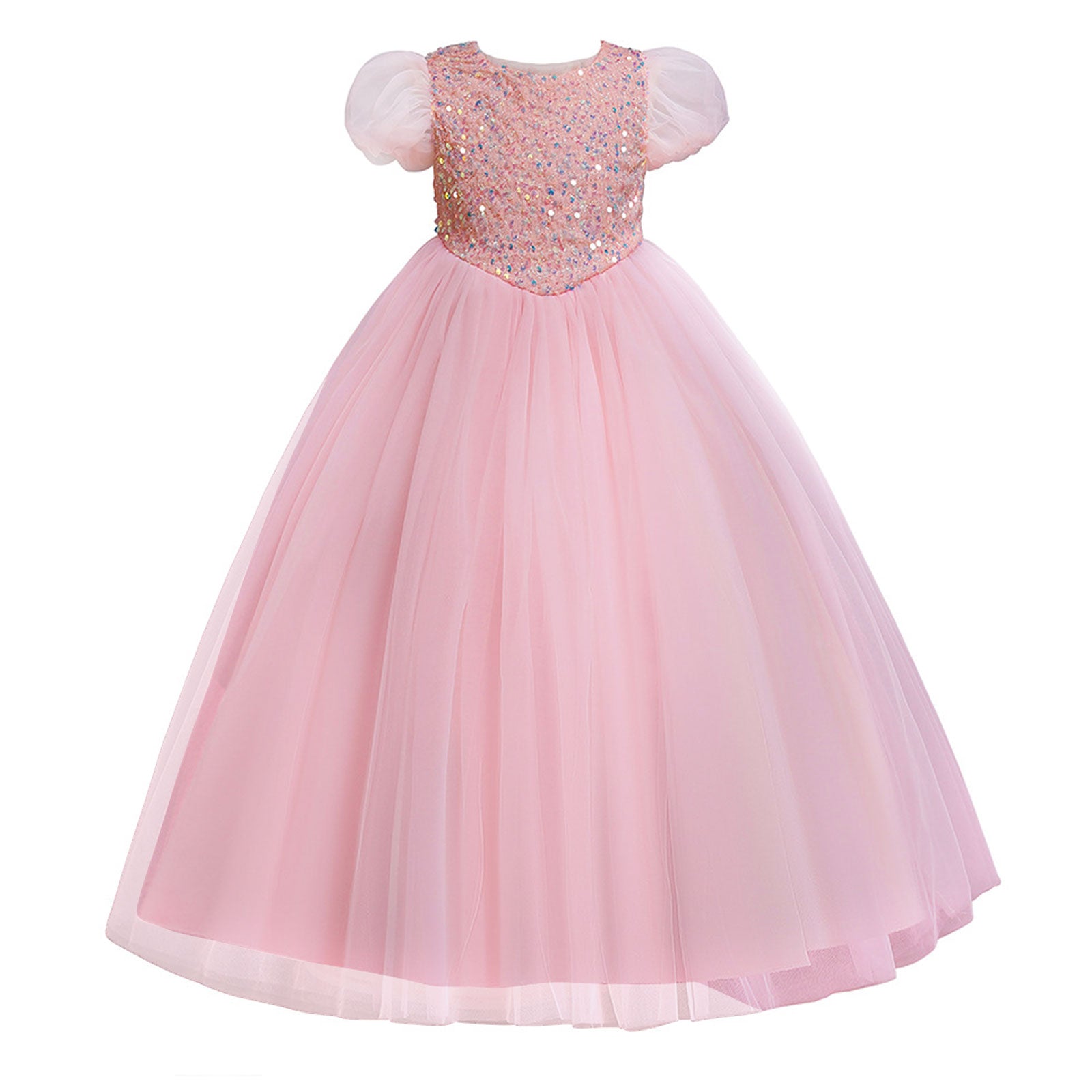 Long Princess Dress for Girls Tulle Gown Dresses Discoball-Acecharming Long Princess Dress for Girls Tulle Gown Dresses Discoball-Acecharming