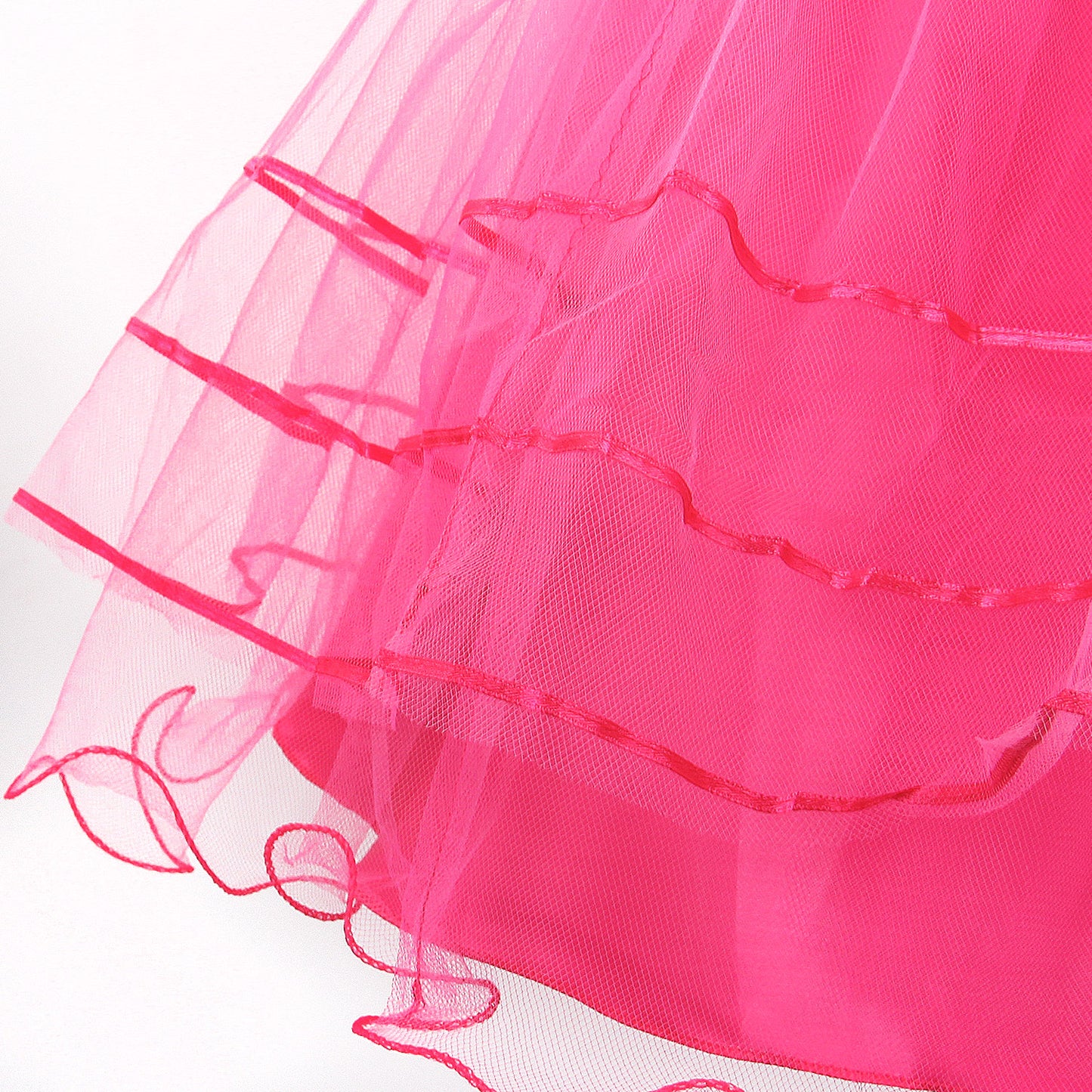 Girls Princess Dress Rose Flower Bow Tie Party Dress Tulle Wedding Dress Bridesmaid Christening Elegant Formal Dress for Girls