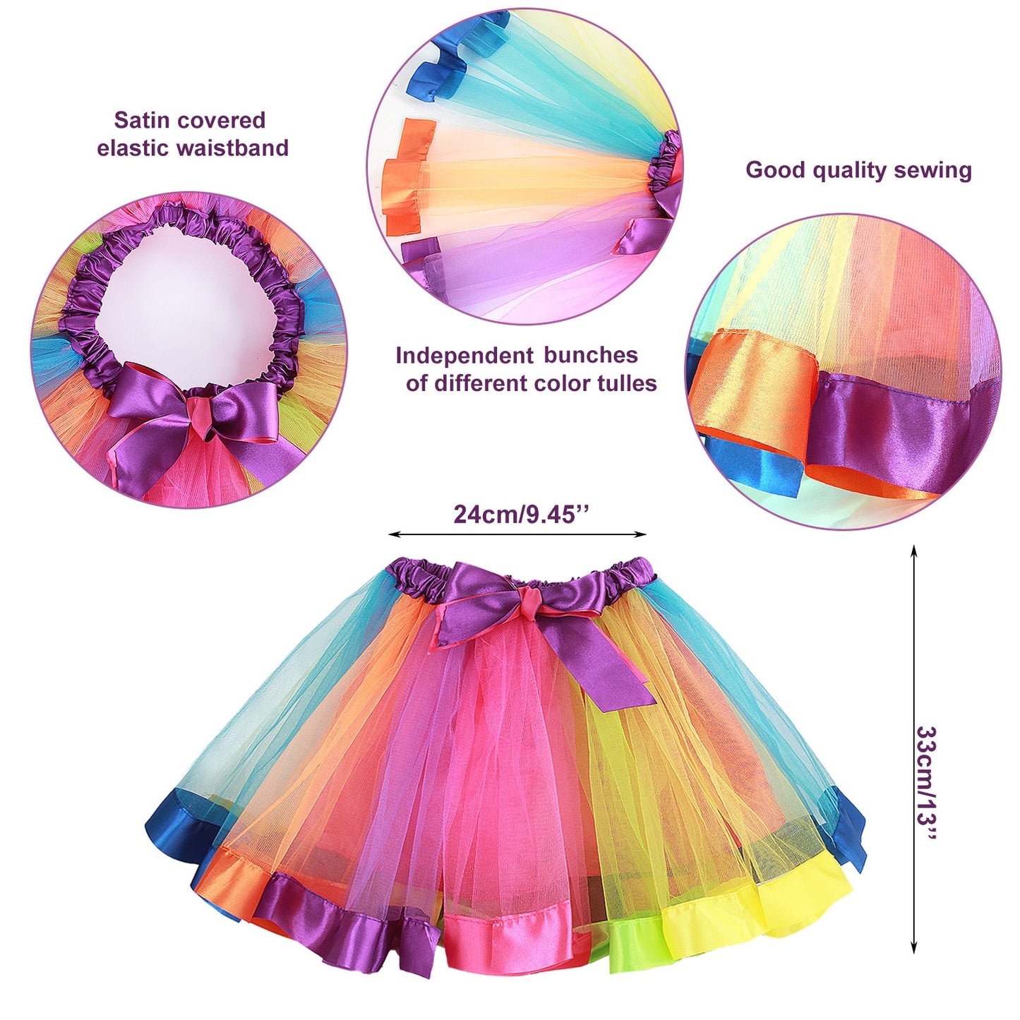 Girls Fairy Costume Fancy Dress Up Kids Mermaid Jewelry Sets Girl Mermaid Tutu Skirt Princess Dress Tulle Costume Set with Necklace Bracelet Earrings Ring Set for 3-8 Years Girls