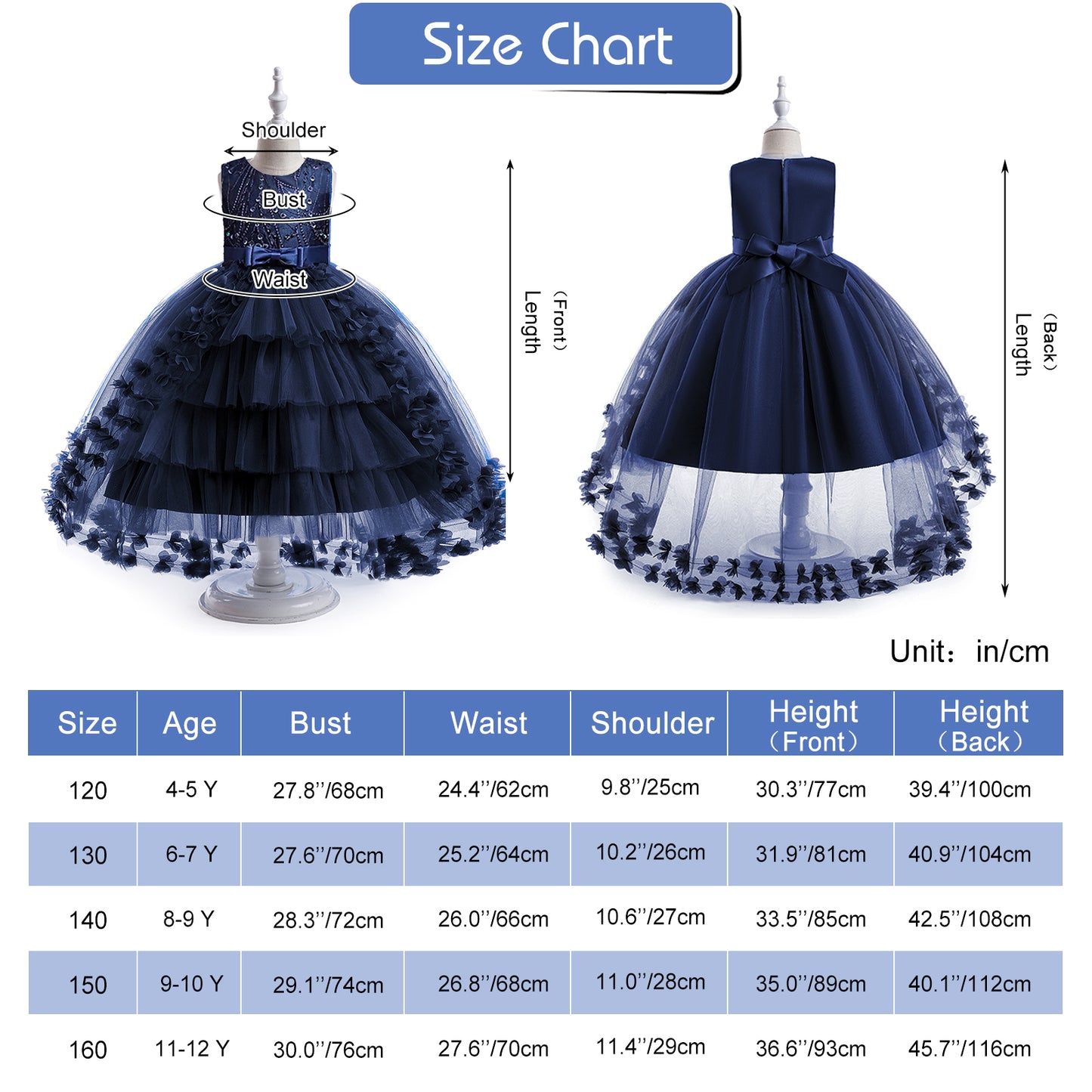 Girls Princess Dress Kids Flower Lace Tulle Dress Girls Evening Dress Floral Lace Bridesmaid Wedding Pageant Gown High-Low Party Dress Sleeveless Elegant Formal Cocktail Prom Dance Ball