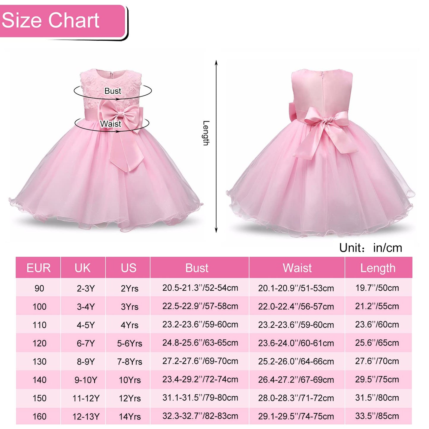 Girl Party Dress 3D Rose Princess Dresses