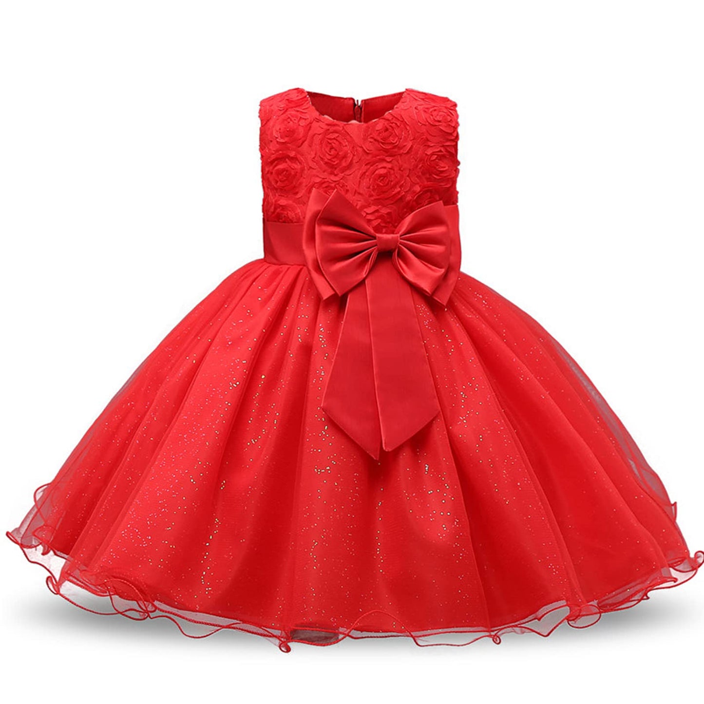 Girl Party Dress 3D Rose Princess Dresses