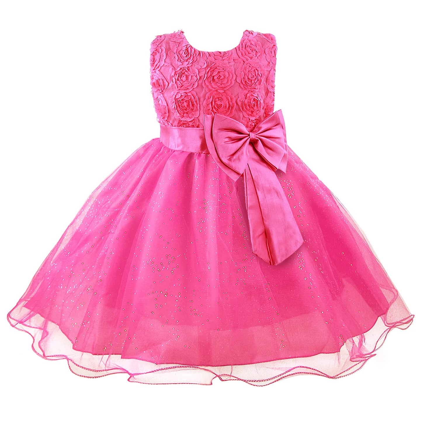 Girl Party Dress 3D Rose Princess Dresses