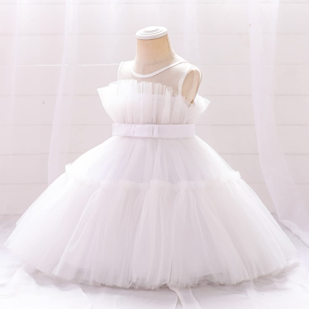 White Lace Girl Dresses Pink Dress Up Sleeveless Clothes for Little Girls for Party, Bridesmaid, Prom, Wedding, Holiday