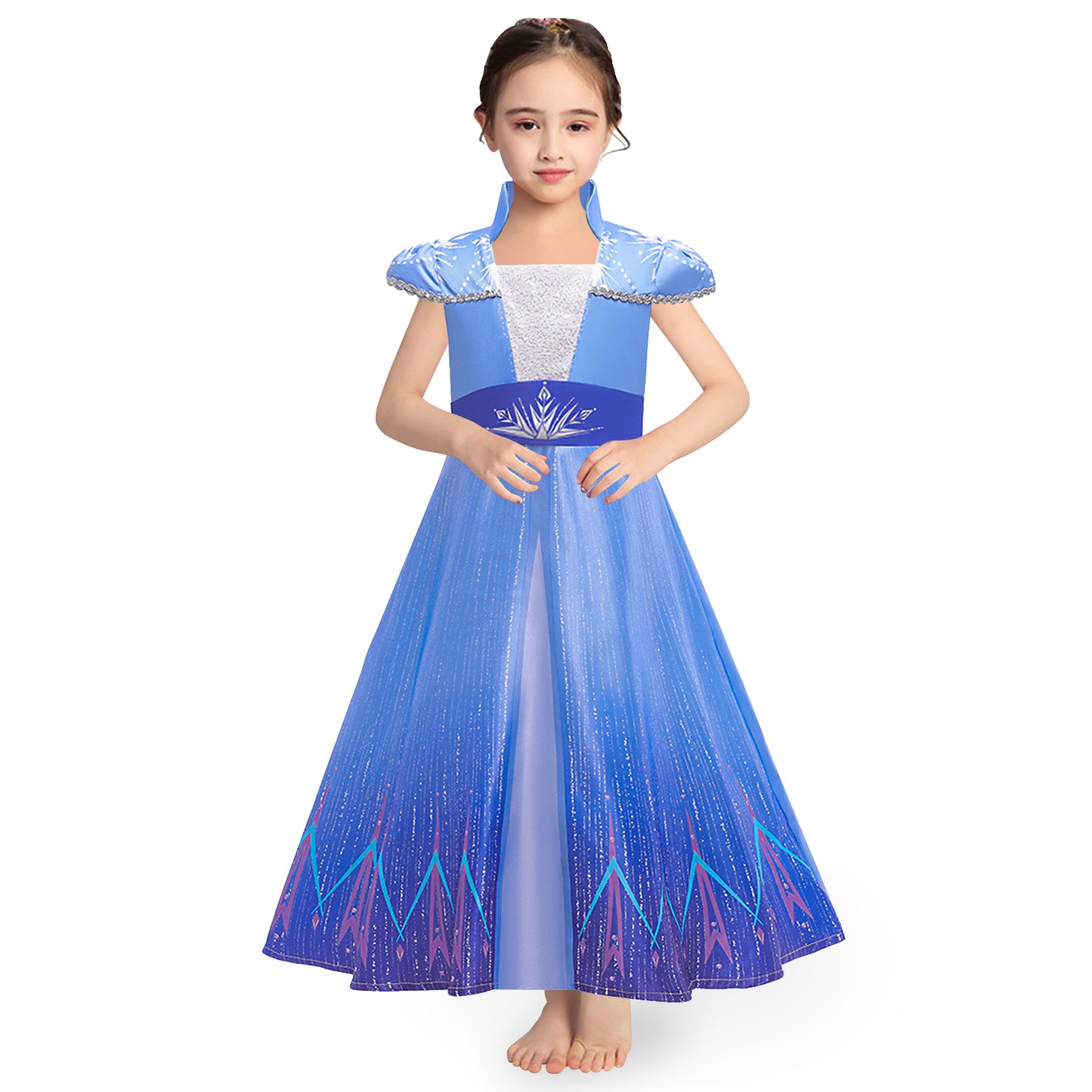 Elsa Princess Dress Girls Anna Princess Costume Elsa Fancy Costume For Halloween Chrstimas Birthday Party