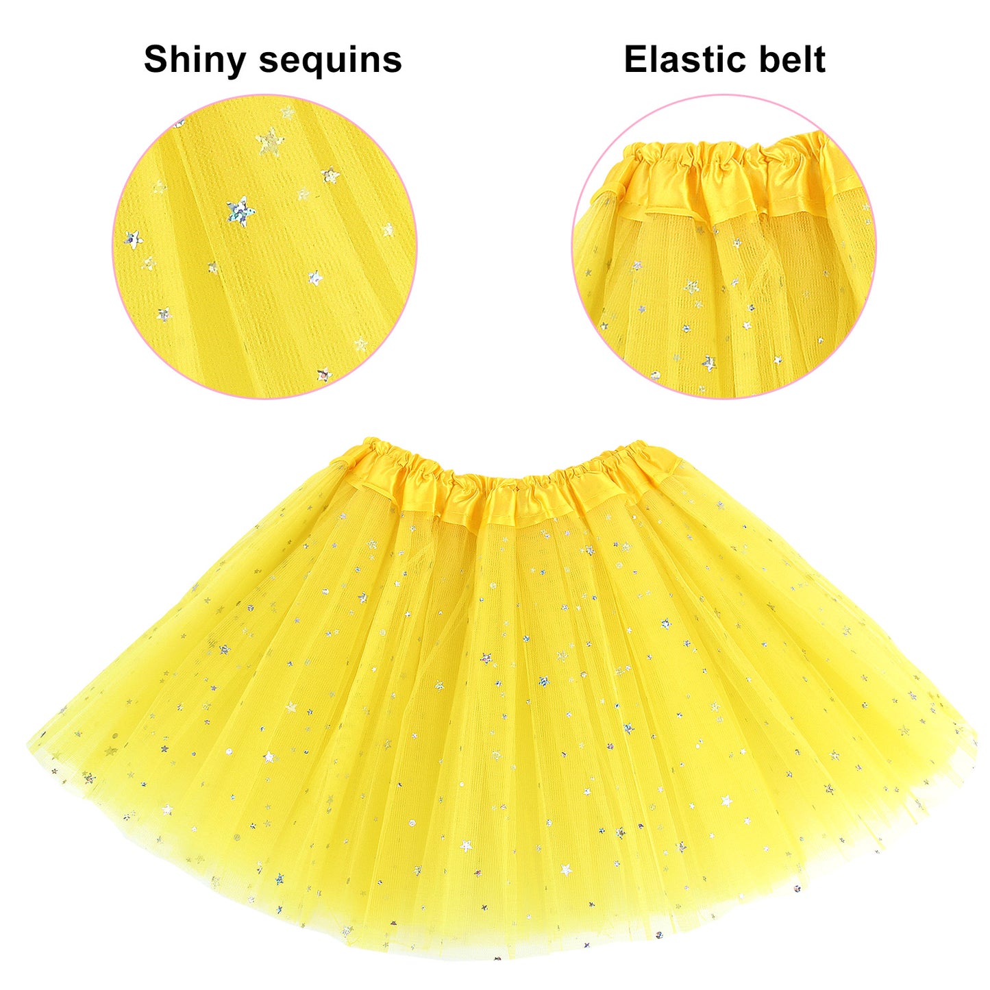 Girls Fairy Costume Set Princess Tutu Skirt Fairy Magic Butterfly Wings Dress Up Fantasy Costume Play with Butterfly Wings, Magic Wand and Headband Set for 3-8 Years Girls