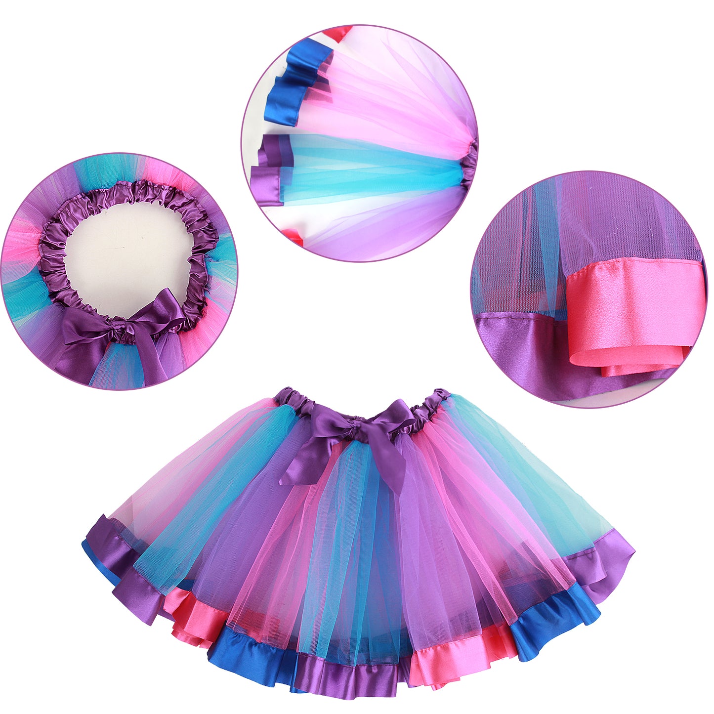 Girls Fairy Costume Fancy Dress Up Angel Costume Sets Kids Princess Dress Tulle Tutu Skirt Set with Angel Wings, Unicorn Headband Set for 3-8 Years Girls