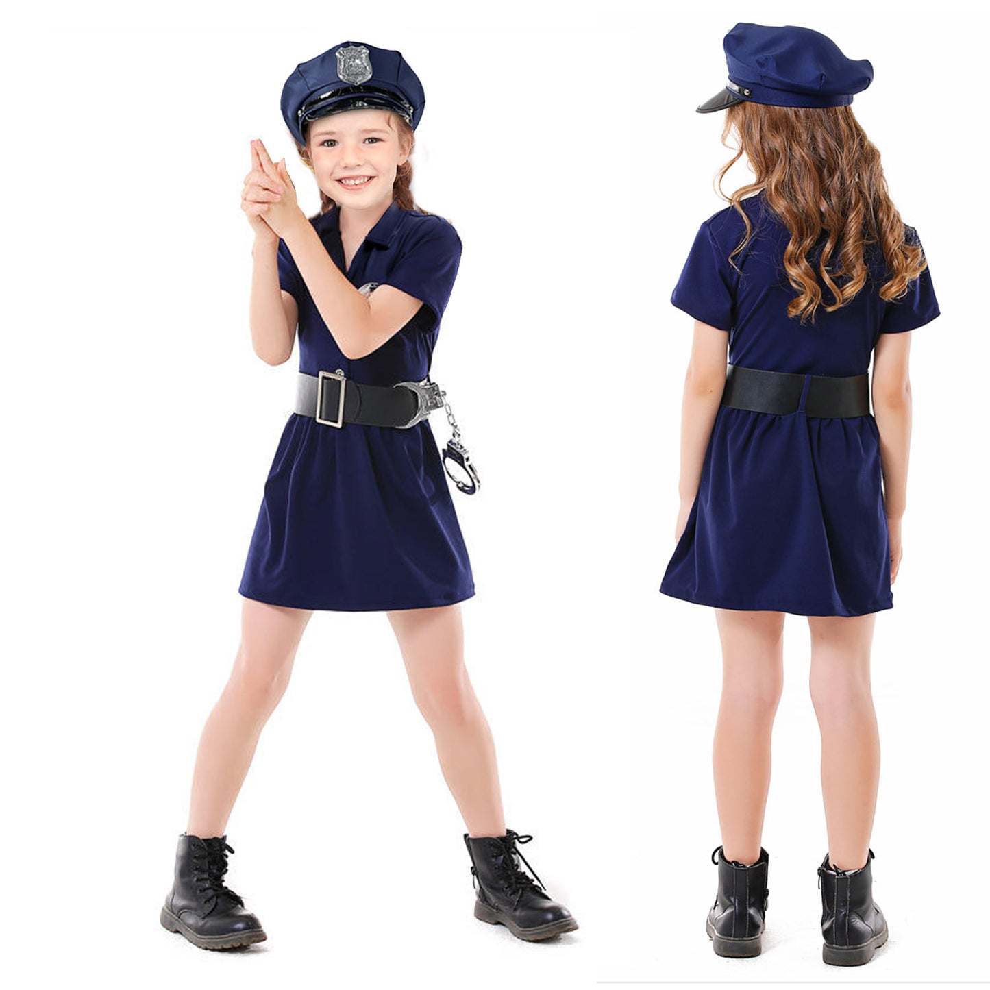 Kids Police Costume Dress Fancy Dress