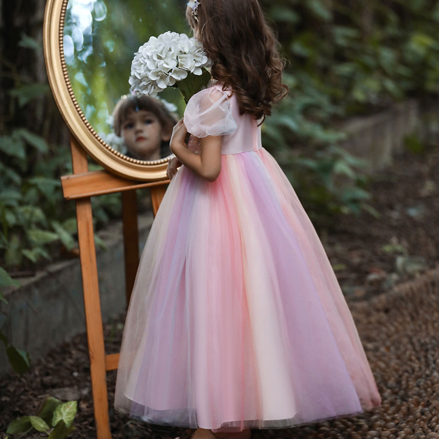 Long Princess Dress for Girls Tulle Gown Dresses