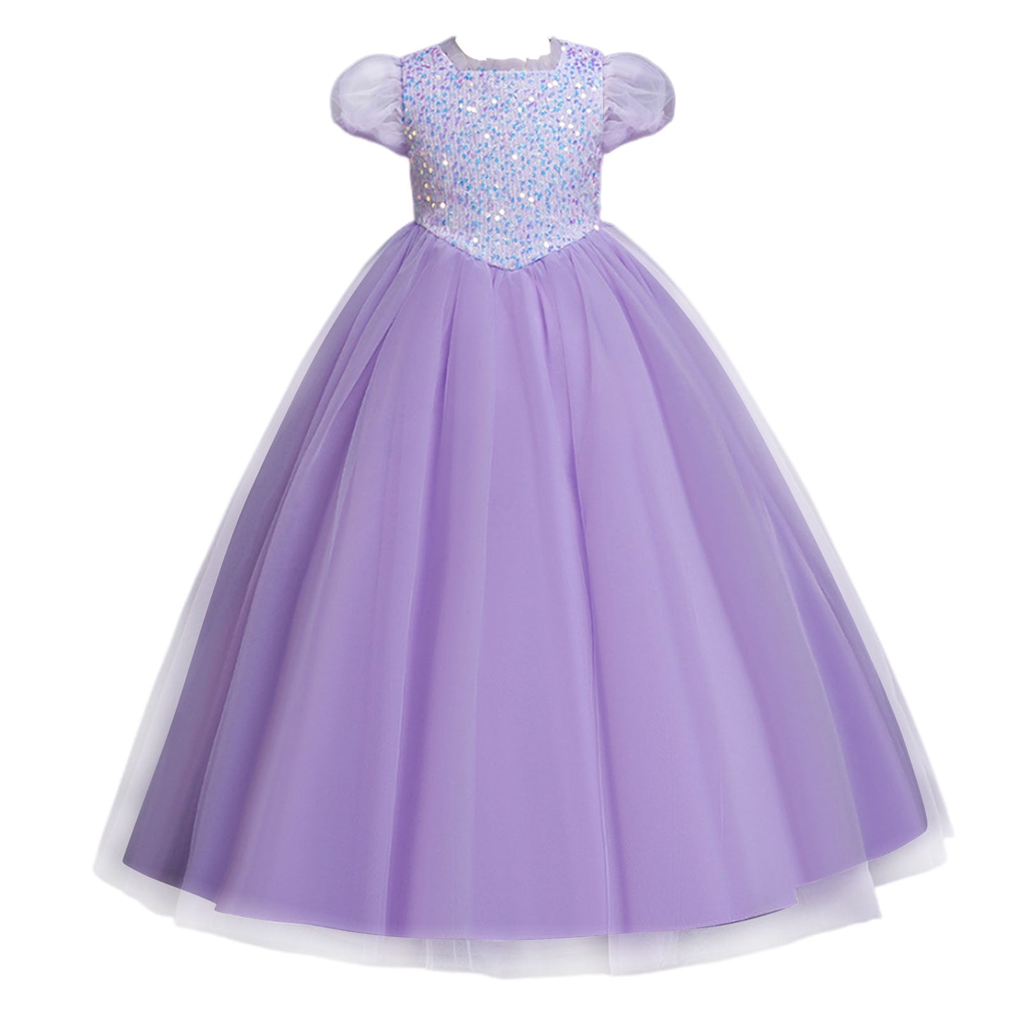 Long Princess Dress for Girls Tulle Gown Dresses