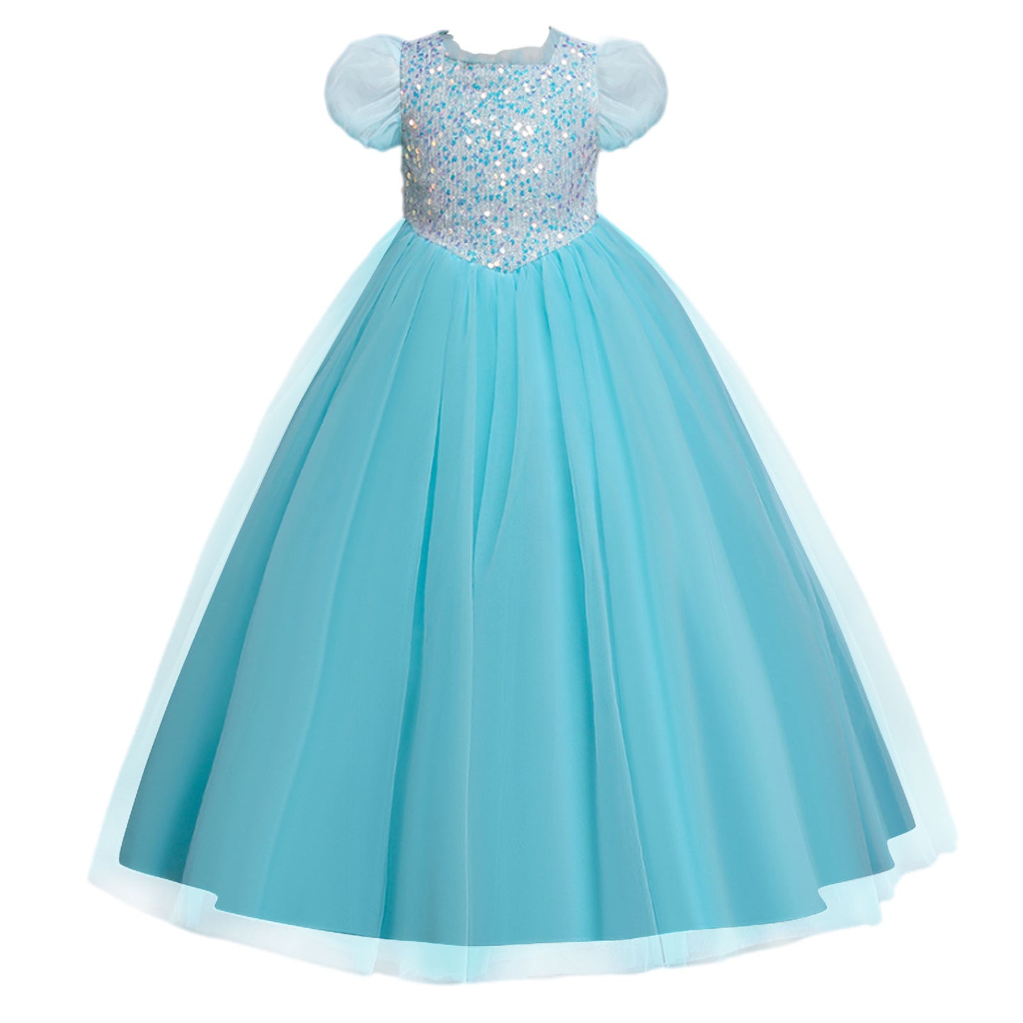 Long Princess Dress for Girls Tulle Gown Dresses