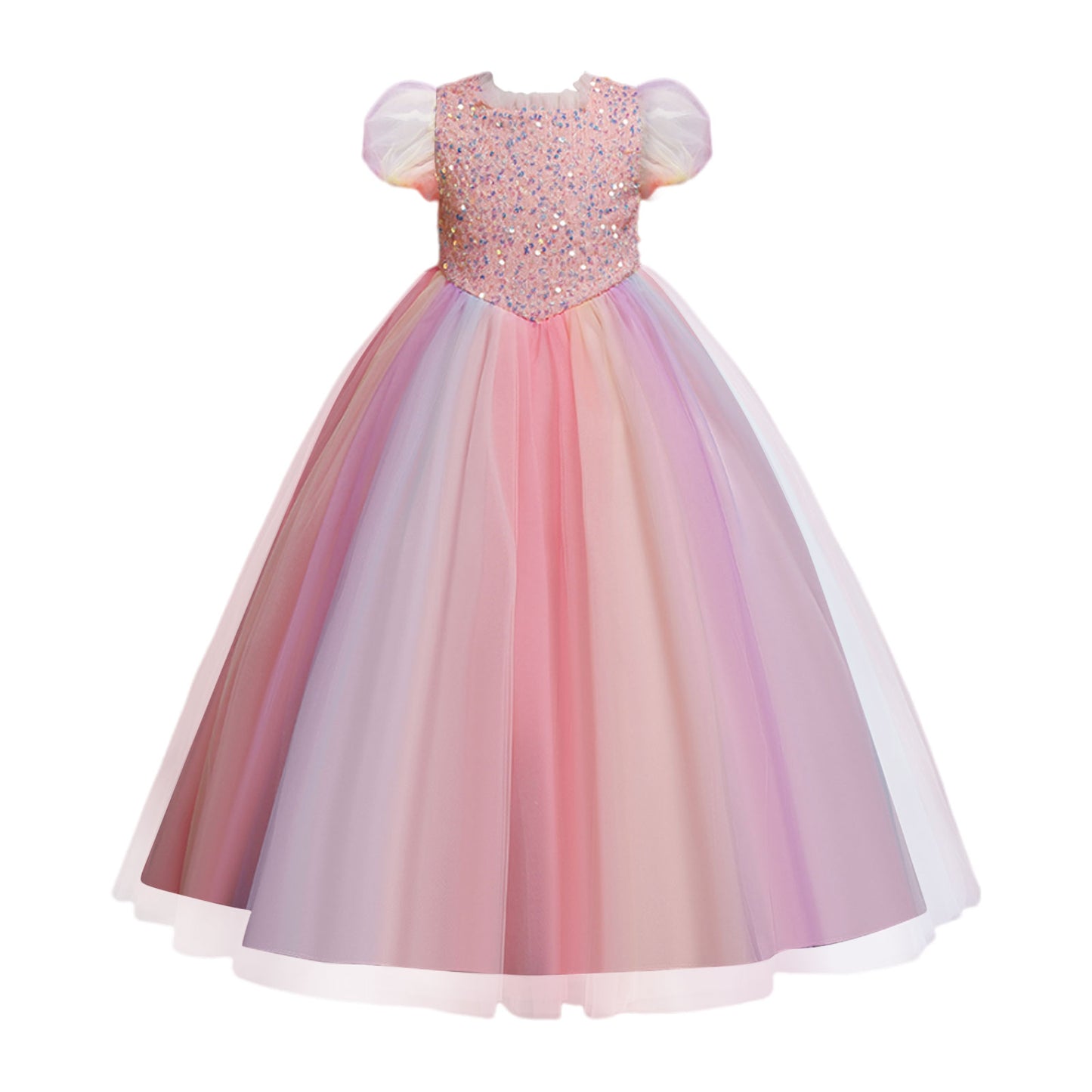 Long Princess Dress for Girls Tulle Gown Dresses