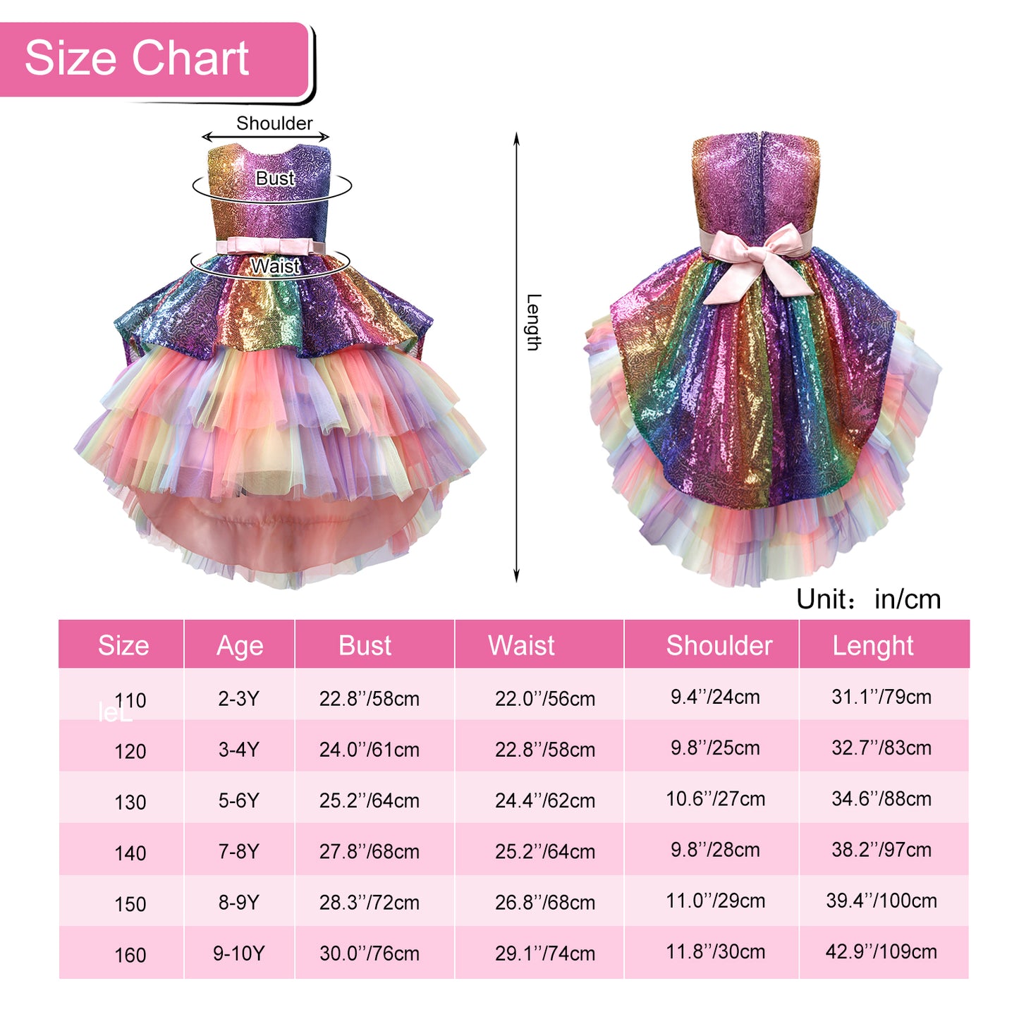 Sequin Princess Dress Tulle Flower Girls Party Dress