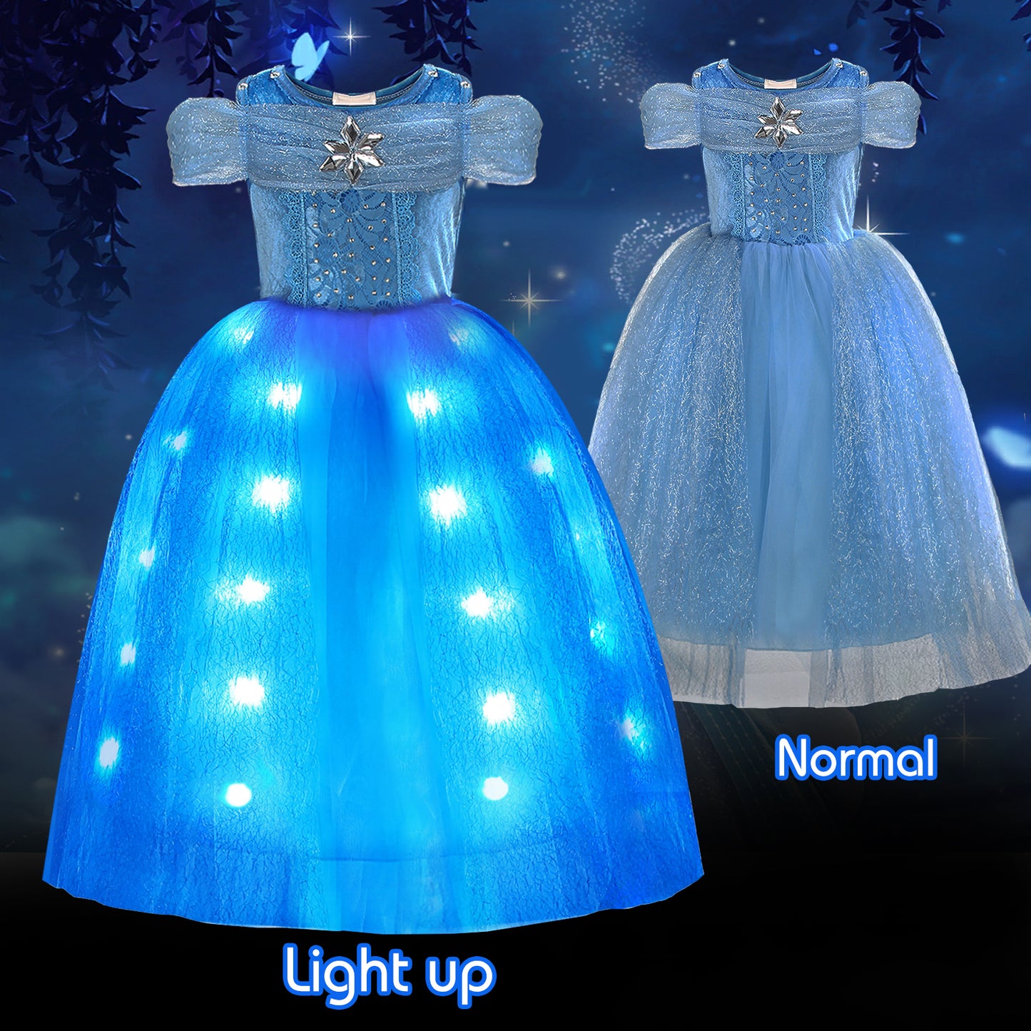 Girls Cinderella Princess Dress Costume