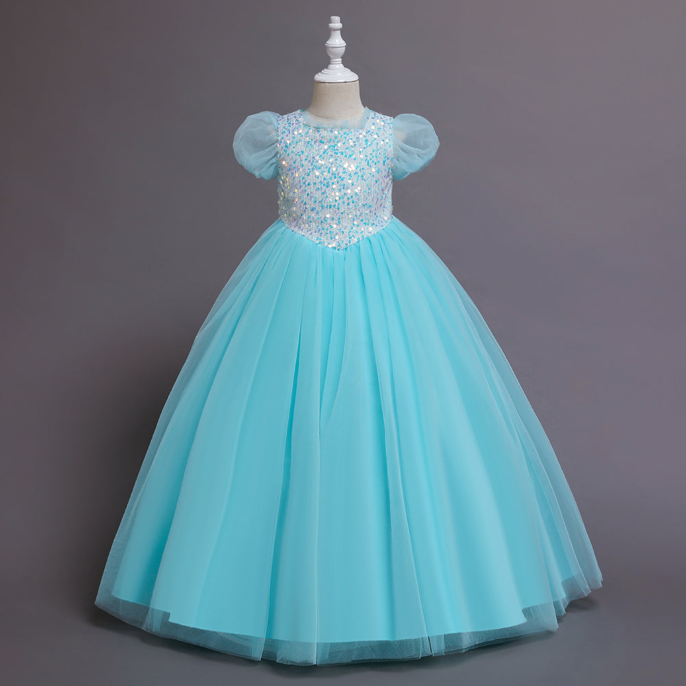 Long Princess Dress for Girls Tulle Gown Dresses