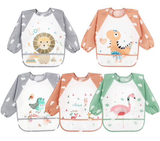 5-Pack Baby Bib Bodysuit