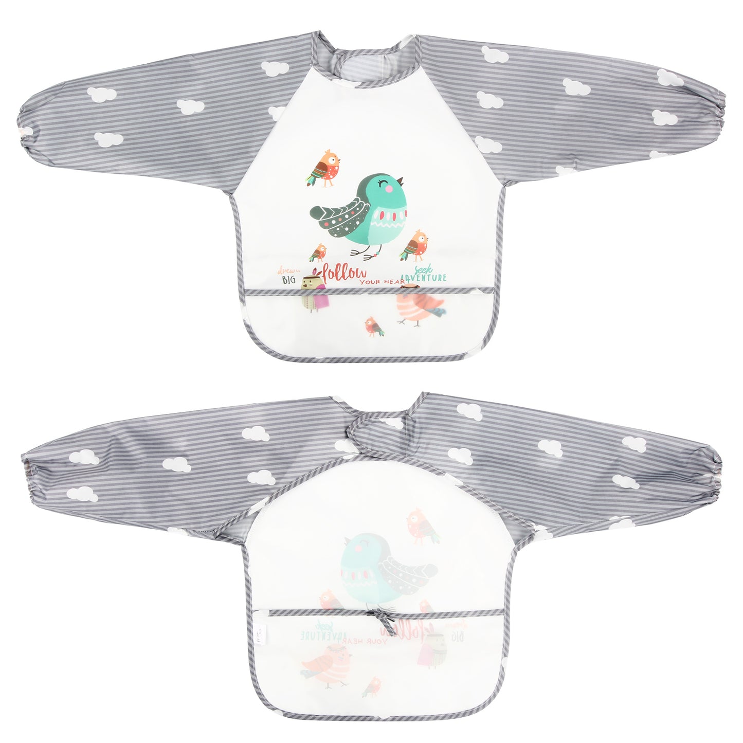 5-Pack Baby Bib Bodysuit