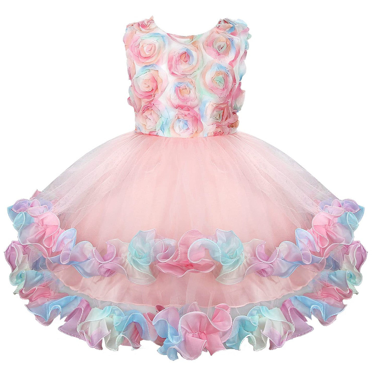 Rainbow Tulle Princess Dress