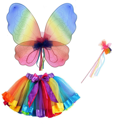 3-Piece Masquerade Rainbow Wings