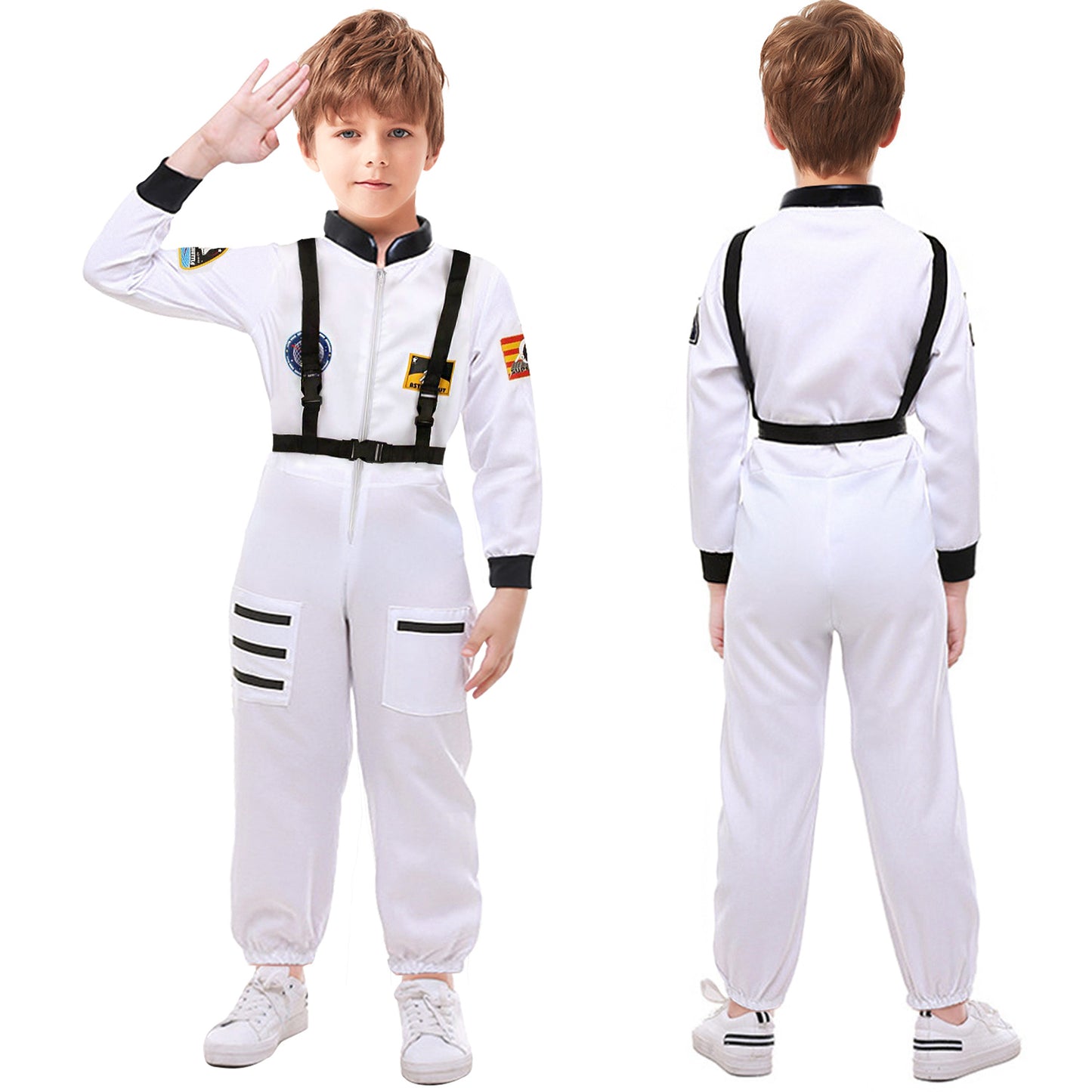 Kids Spaceman Costume Child Astronaut Costume Spacesuit Spaceman Jumpsuit Kids Fancy Dress Outfit Halloween Costumes for Kids