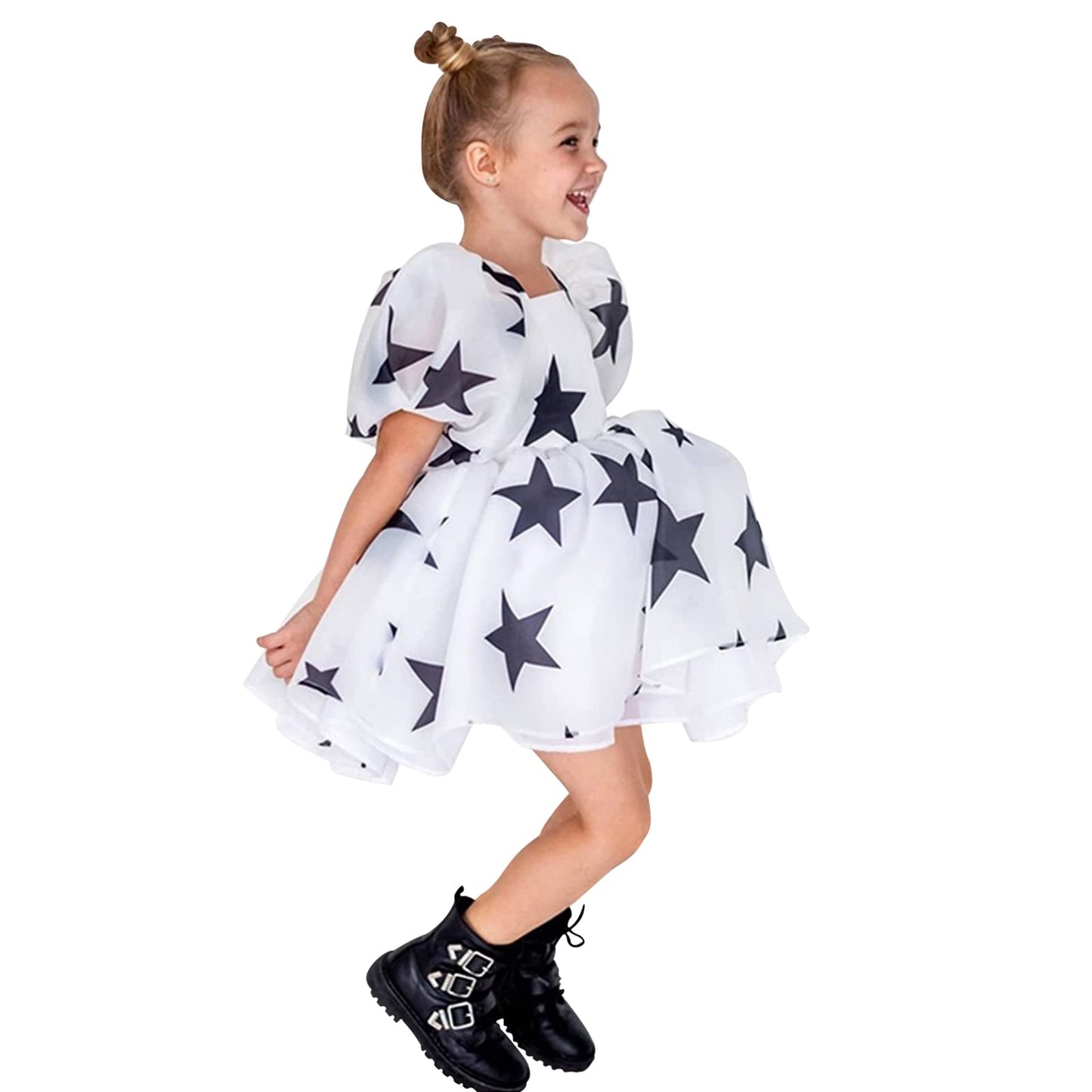 white flower girl dress