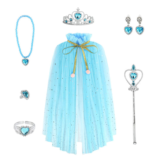 Princess Cape and Crown Jewelry Set