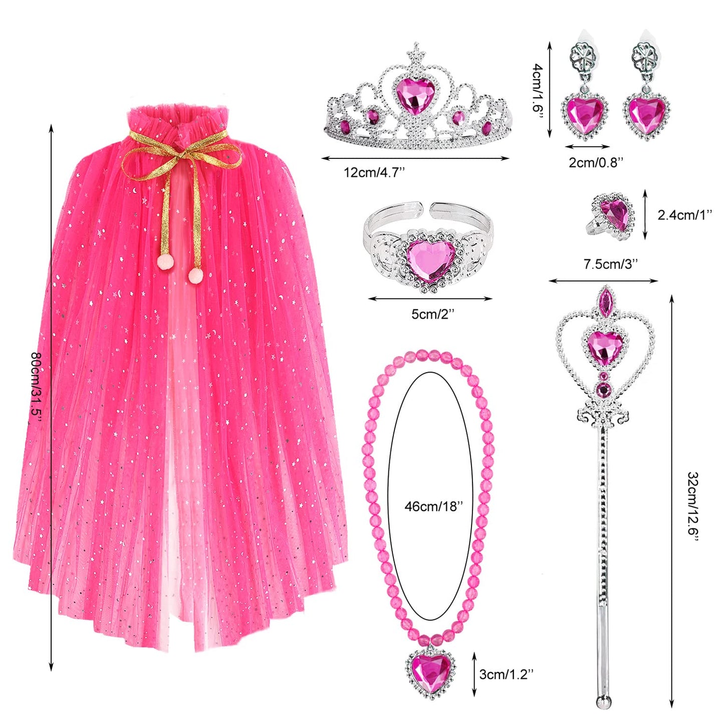 Princess Cape and Crown Jewelry Set