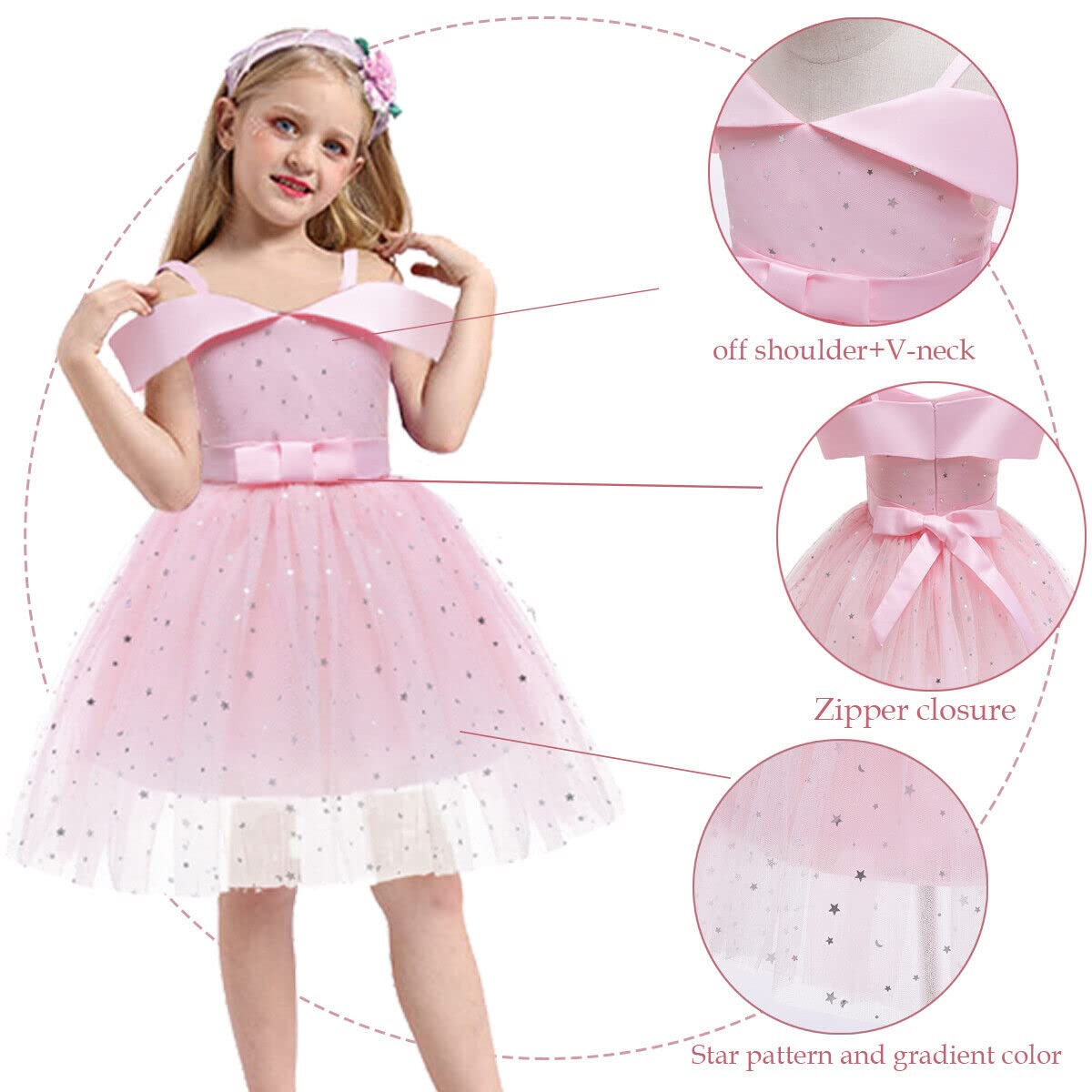 Sparkling Star Lace Princess Dress