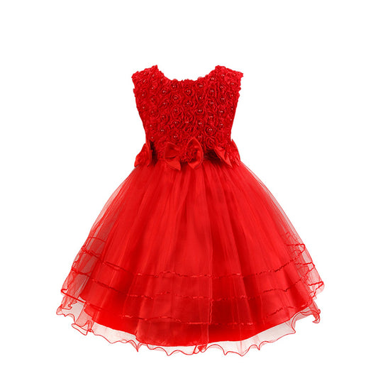 rose flower children's dress