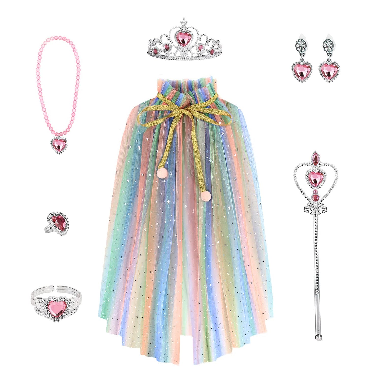 Princess Cape and Crown Jewelry Set