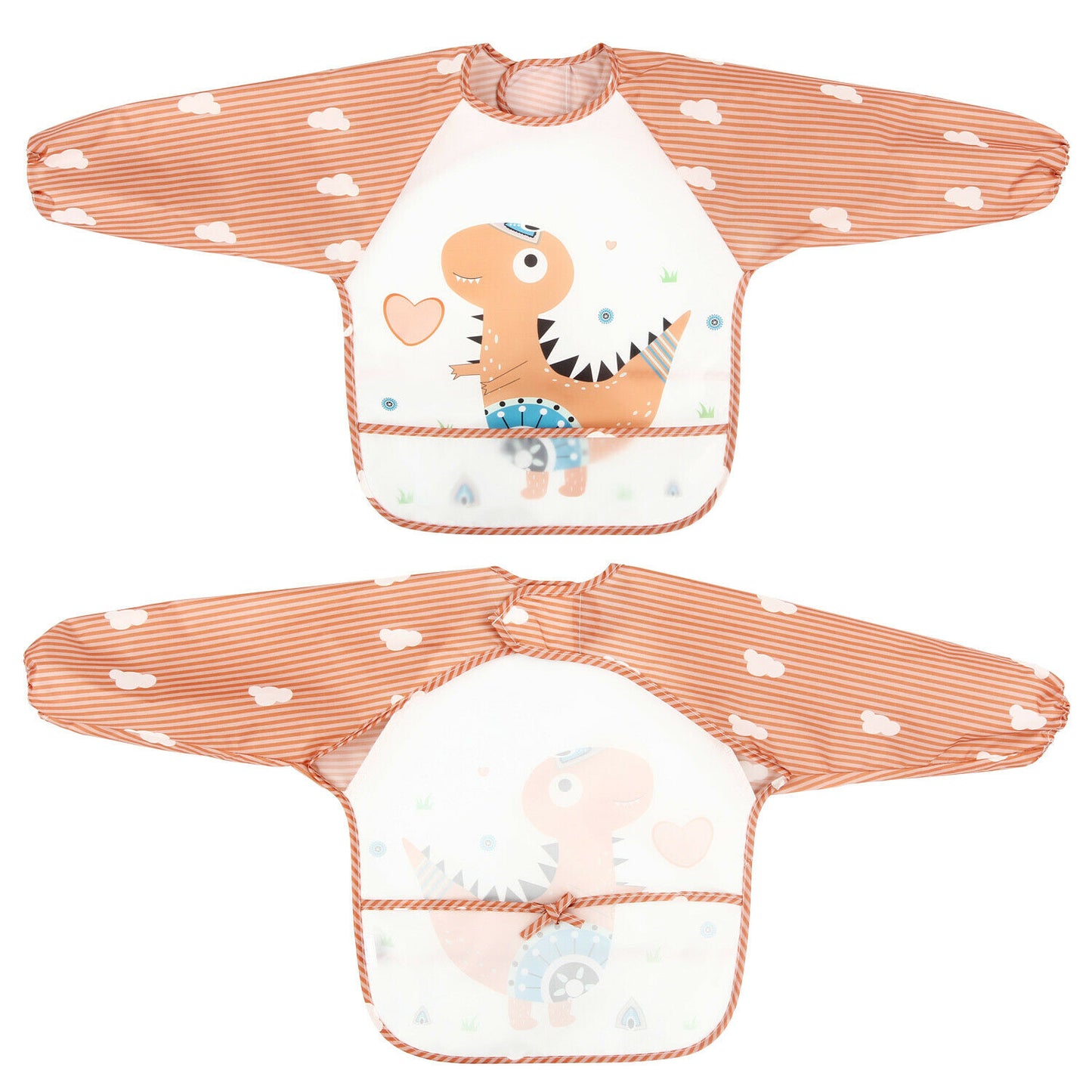 5-Pack Baby Bib Bodysuit